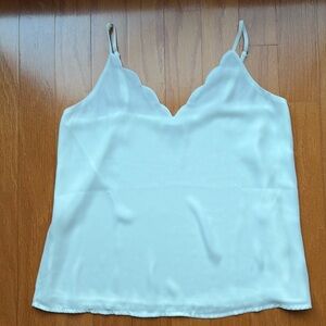 Scalloped neckline camisole